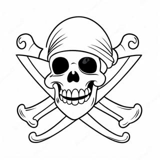 Fargglad Pirat Jolly Roger Malarbild 49825-41563