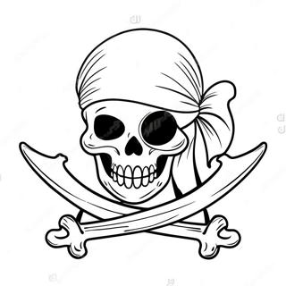 Fargglad Pirat Jolly Roger Malarbild 49825-41564