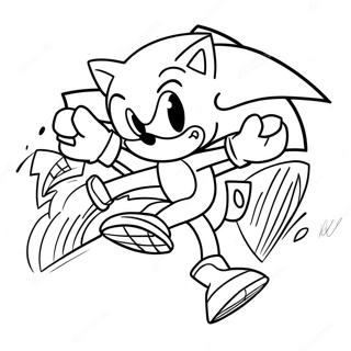 Farglaggningssida Med Sonic The Hedgehog I Fart 49875-41602