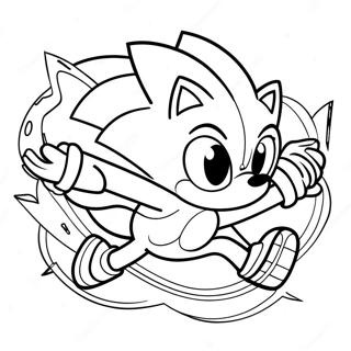 Farglaggningssida Med Sonic The Hedgehog I Fart 49875-41603