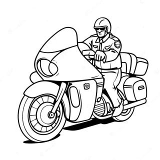 Cool Polis Motorcykel I Aktion Malarbok 50085-41766