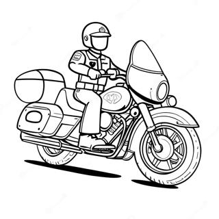 Cool Polis Motorcykel I Aktion Malarbok 50085-41768