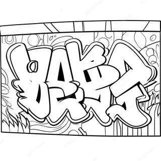 Fargglad Hip Hop Graffiti Vagg Malarbild 50195-41857