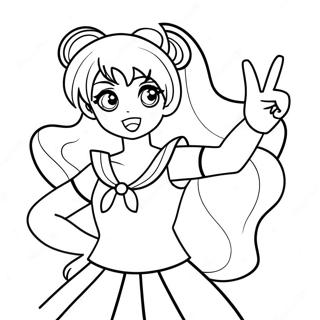 Sailor Venus I Aktion Malarbild 50265-41906