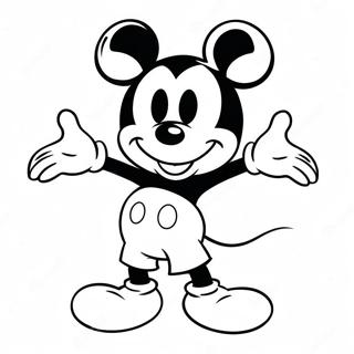 Mickey Mouse I En Rolig Pose Malarbild 50295-41942