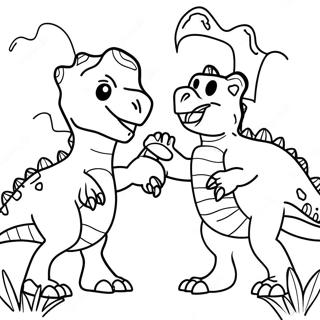 T Rex Vs Triceratops Strid Farglaggningssida 50365-41993