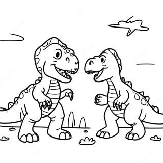 T Rex Vs Triceratops Strid Farglaggningssida 50365-41994