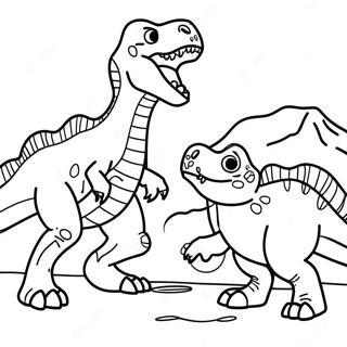 T Rex Vs Triceratops Strid Farglaggningssida 50365-41995