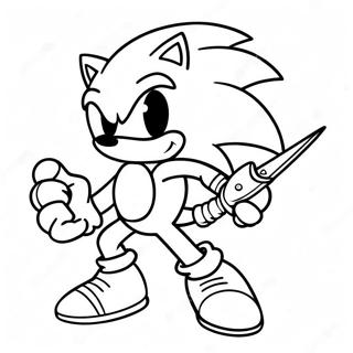 Sonic Med Ett Svard I Aktion Malarbild 50614-42188