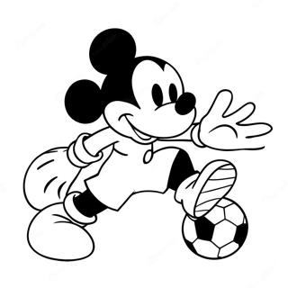 Mickey Mouse Spelar Fotboll Farglaggningssida 50705-42271