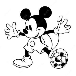 Mickey Mouse Spelar Fotboll Farglaggningssida 50705-42272