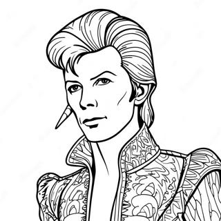 David Bowie I Ziggy Stardust Kostym Malarbild 50795-42318