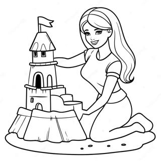 Barbie Bygger Sandcastle Malarbild 50945-42447