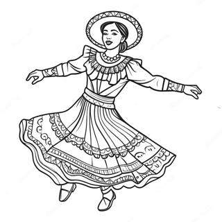 Folklorico Dansupptradande Malarbild 51164-42610