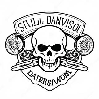 Skalle Harley Davidson Logotyp Malarbild 51204-42650