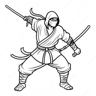 Smygande Ninja Med Katana Farglaggningssida 51765-43103