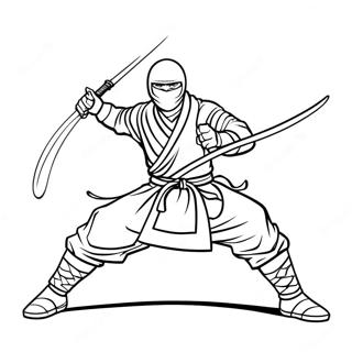 Smygande Ninja Med Katana Farglaggningssida 51765-43104