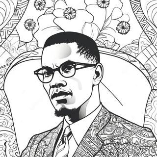 Malcolm X Malarbild 51894-43202