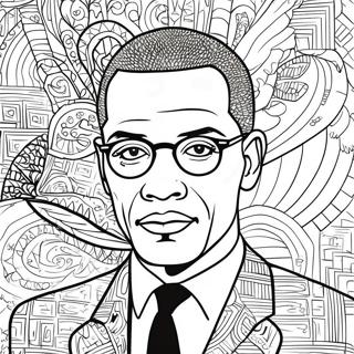 Malcolm X Malarbild 51894-43204