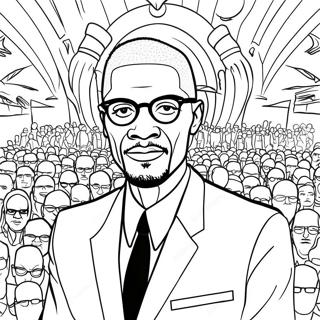 Malcolm X Inspirerande Tal Malarbild 51895-43208