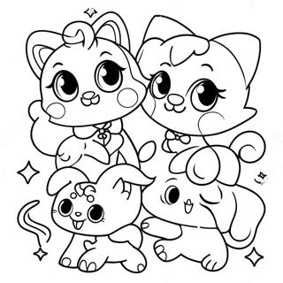 Sota Jewelpet Vanner Malarbild 52086-43357