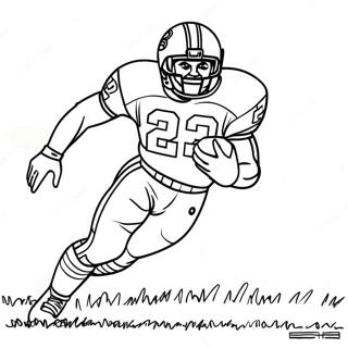 Barry Sanders Action Pose Malarbild 52216-43434