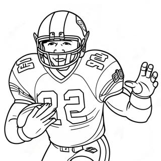 Barry Sanders Action Pose Malarbild 52216-43436