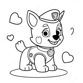 Paw Patrol Alla Hjärtans Dag Målarbilder