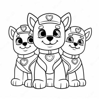 Sota Paw Patrol Valpar Med Hjartan Malarbok 52347-43552