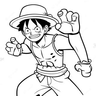 Luffy I Dynamisk Snakeman Pose Malarbok 52627-43776