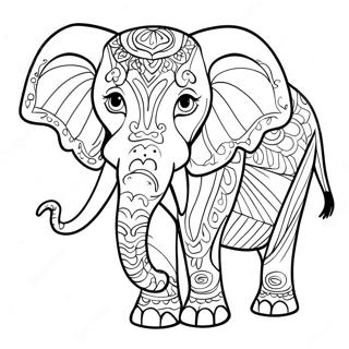 Afrikansk Elefant Malarbild 53086-44138