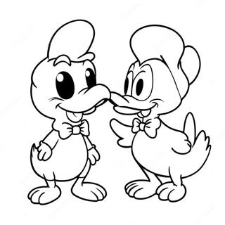 Donald Och Daisy Anka Malarbokssida 53458-44411