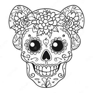 Djur Dia De Los Muertos Malarbokssida 53468-44407