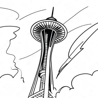 Seattle Space Needle Farglaggningssida 53529-44476