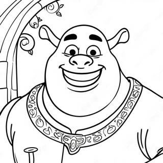 Shrek Med Ett Stort Leende Farglaggningssida 53749-44797