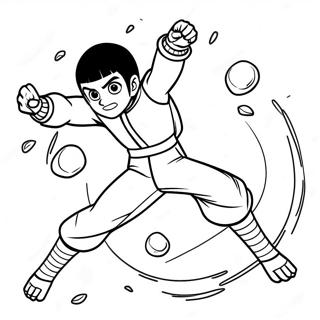 Rock Lee I Dynamisk Pose Farglaggningssida 53779-44825