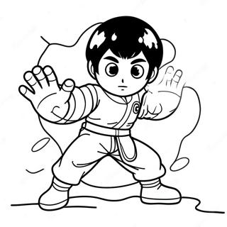 Rock Lee I Dynamisk Pose Farglaggningssida 53779-44826