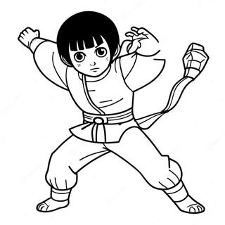 Rock Lee I Dynamisk Pose Farglaggningssida 53779-44828