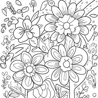 Vibranta Mexikanska Blommor Malarbild 53879-44900