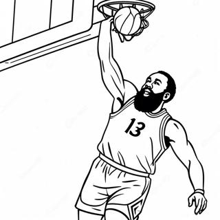 James Harden Dunkar Basketboll Farglaggningssida 53899-44917