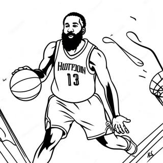 James Harden Dunkar Basketboll Farglaggningssida 53899-44918