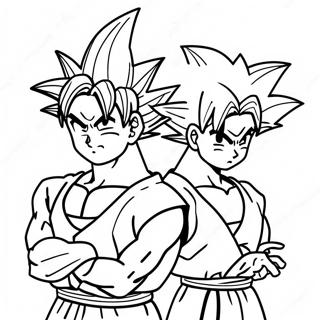 Goku Och Gohan Farglaggningssida 53958-44959