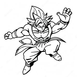 Super Saiyan Goku Flyger Farglaggningssida 53959-44967