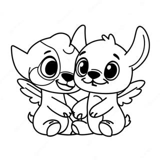 Stitch Och Angel Malarbild 541-431