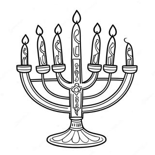 Hanukkah Menorah Farglaggningssida 5443-4358