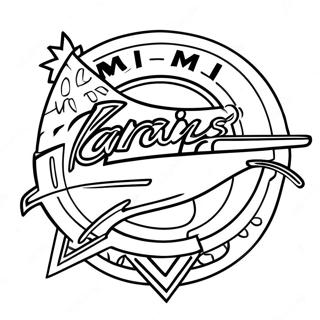 Miami Marlins Logotyp Malarbok 54511-45373