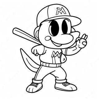 Miami Marlins Maskot Malarbok 54512-45378