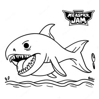 Megalodon Monster Jam Malarbild 54621-45460