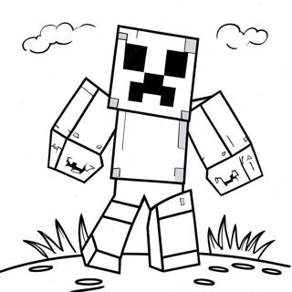 Minecraft Creeper I Aktion Malarbild 54752-45568