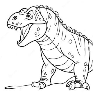 Fruktansvard Allosaurus Som Ryter Malarbild 54972-45747